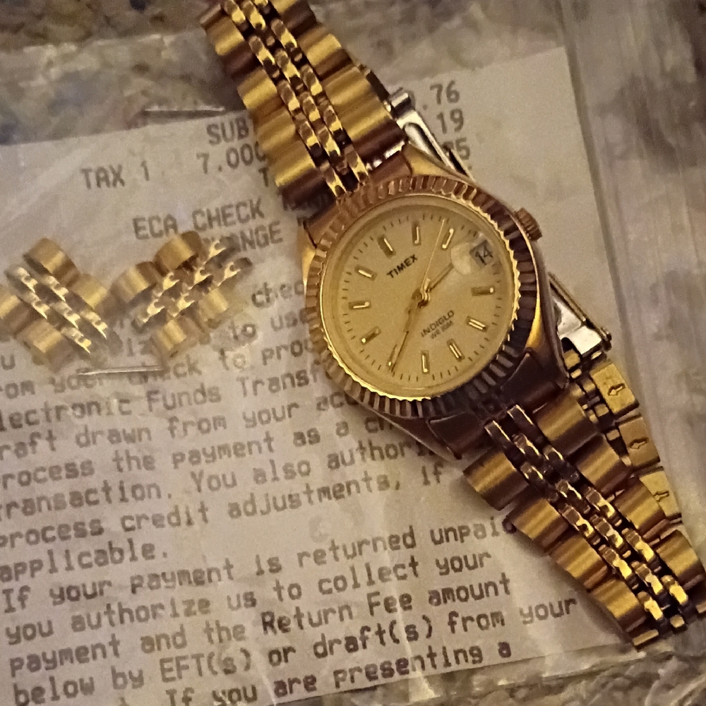 Timex Gold Stainless Steel Watch